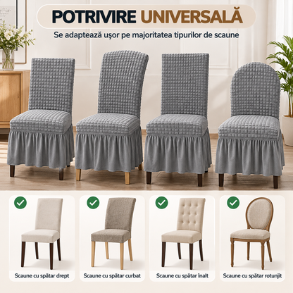 Set 6 Huse Universale pentru Scaune cu Volănaș – Elastice și Elegante