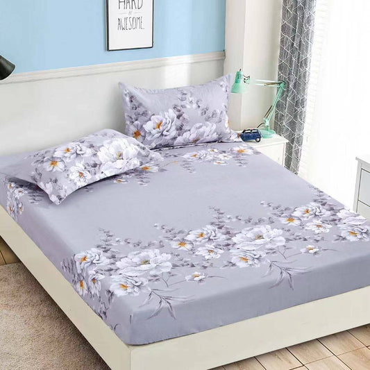 Husă de Pat cu Elastic din Finet + 2 Fețe de Pernă – Set 3 Piese, 180x200 cm – Magnolie