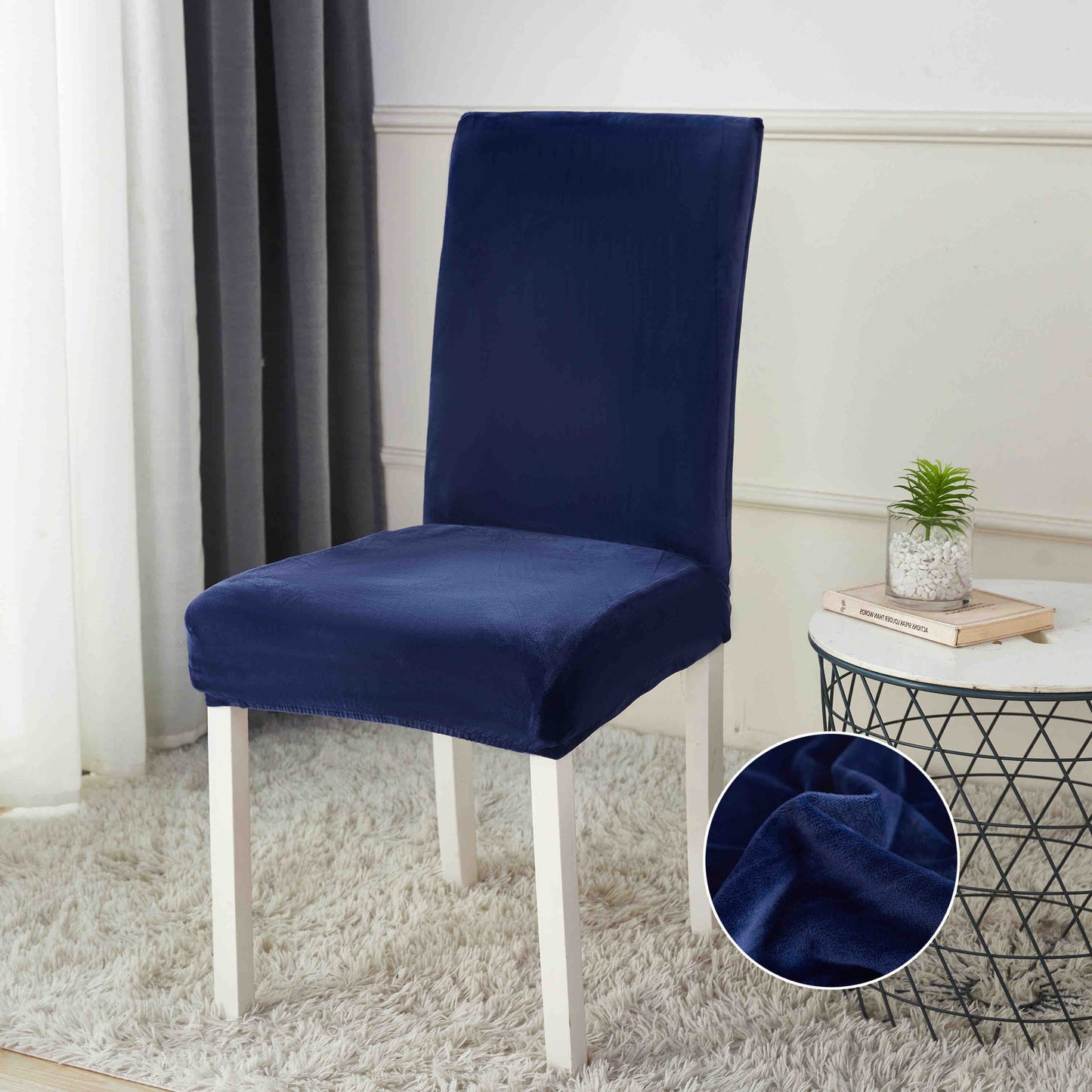 Set 6 Huse Elastice pentru Scaune din Catifea – Model UNI