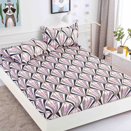 Husă de Pat cu Elastic din Finet + 2 Fețe de Pernă – Set 3 Piese, 180x200 cm – Diamant