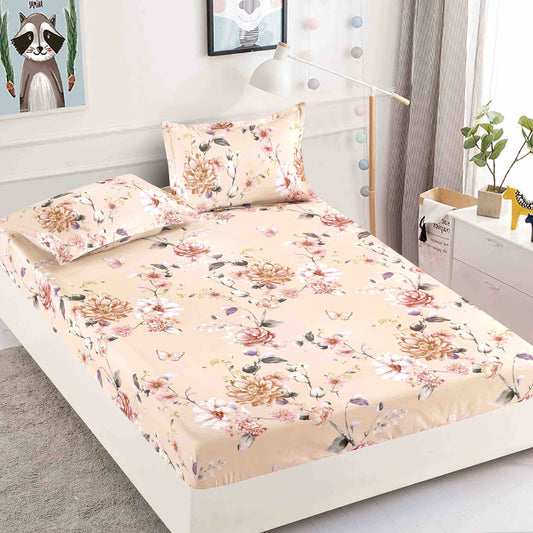 Husă de Pat cu Elastic din Finet + 2 Fețe de Pernă – Set 3 Piese, 180x200 cm – Camelia Roz