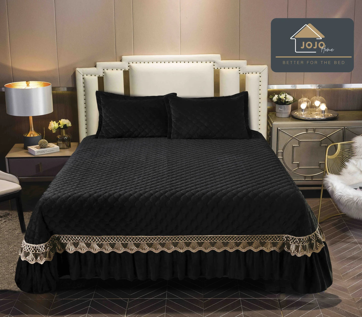 Set Cuvertură Premium din Catifea 220×240 cm – 3 Piese cu Broderie Elegantă + 2 Fețe de Pernă