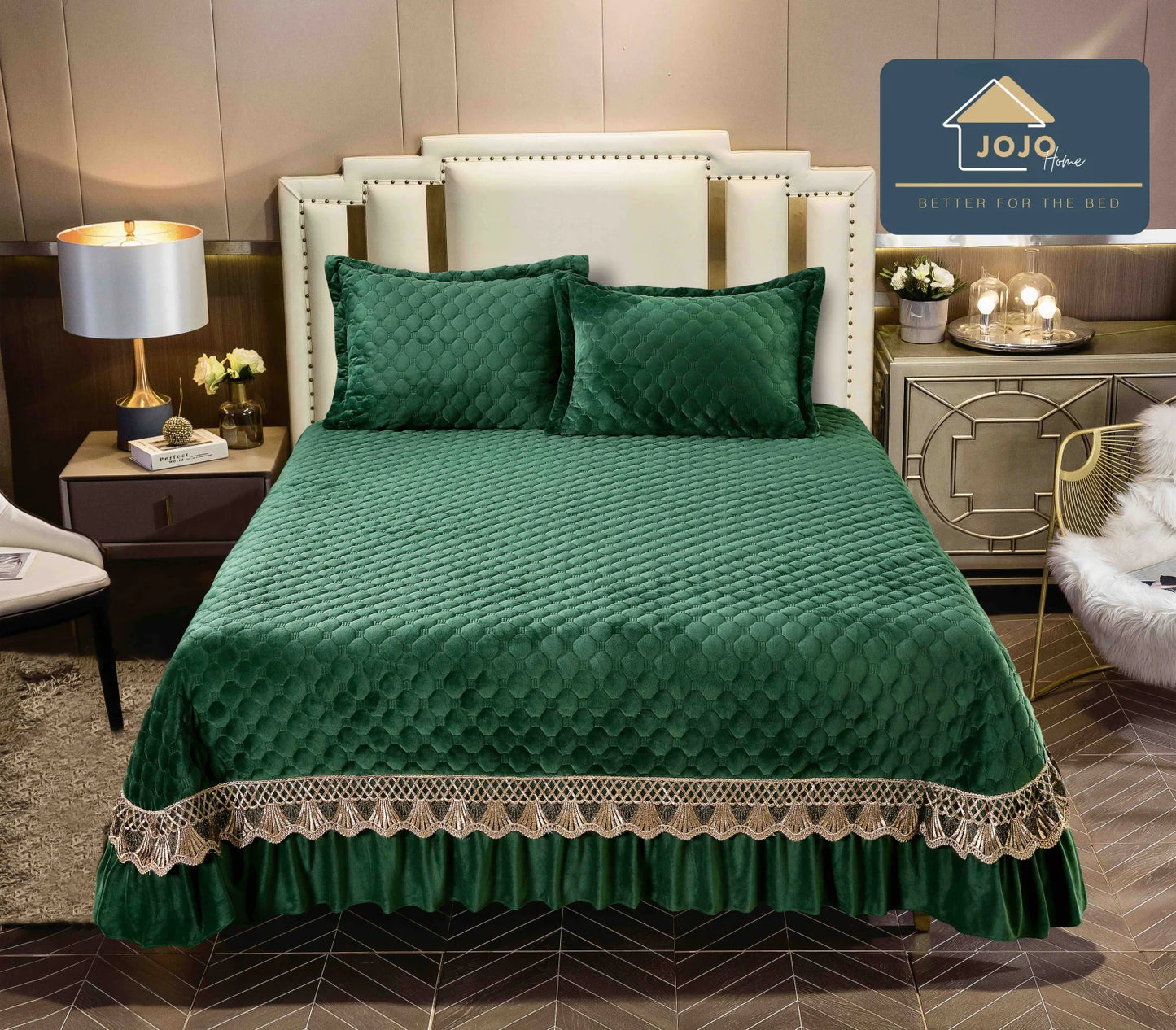 Set Cuvertură Premium din Catifea 220×240 cm – 3 Piese cu Broderie Elegantă + 2 Fețe de Pernă