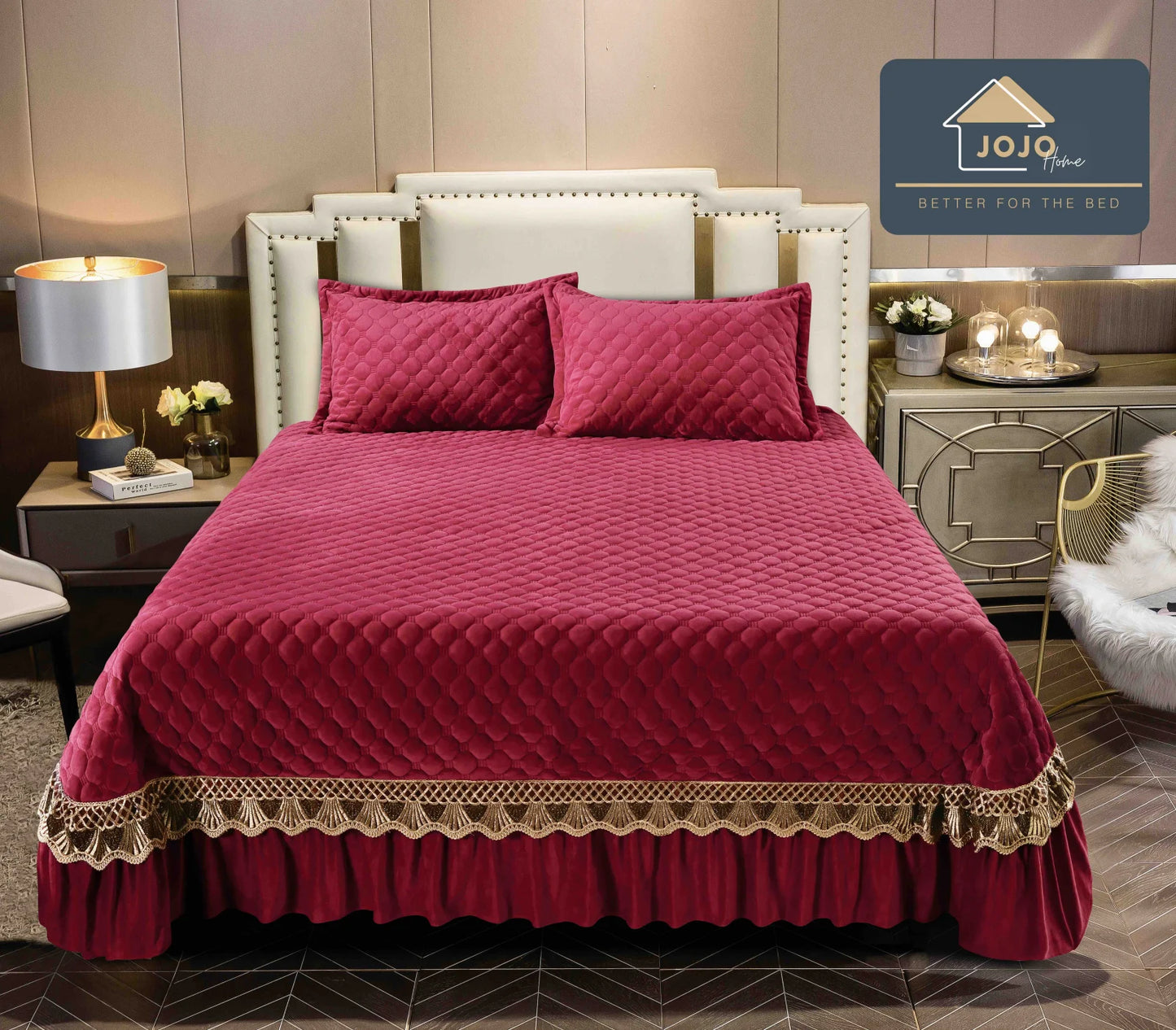 Set Cuvertură Premium din Catifea 220×240 cm – 3 Piese cu Broderie Elegantă + 2 Fețe de Pernă