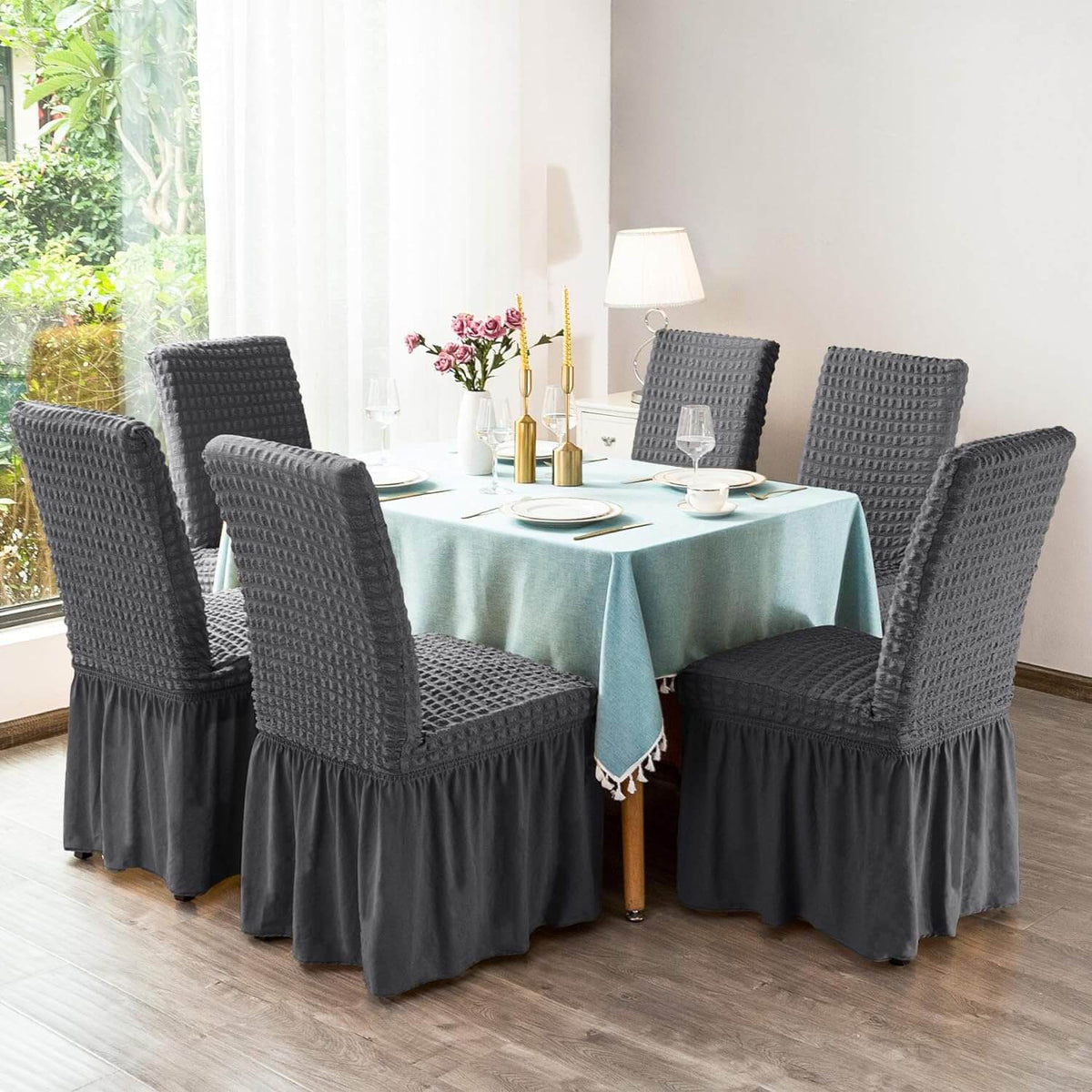 Set 6 Huse Universale pentru Scaune cu Volănaș – Elastice și Elegante
