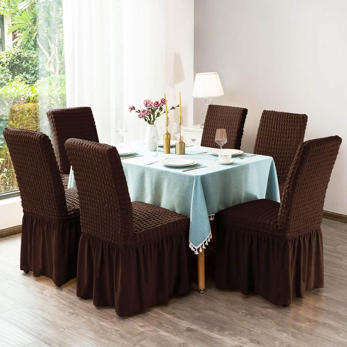 Set 6 Huse Universale pentru Scaune cu Volănaș – Elastice și Elegante